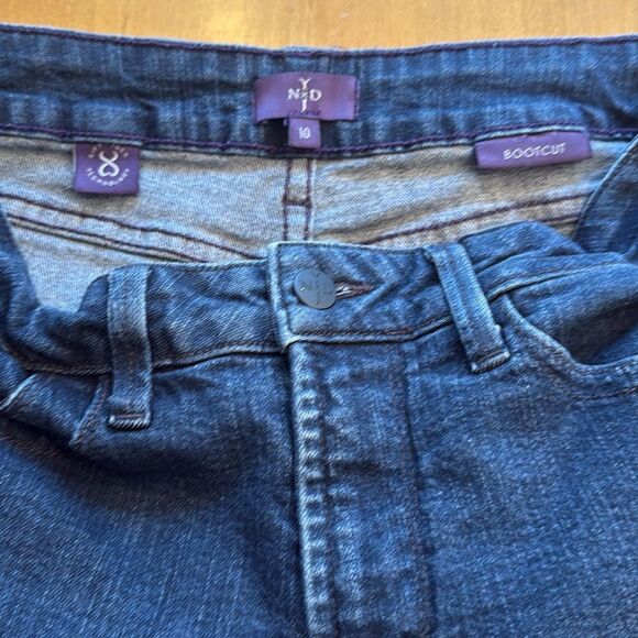 NYDJ Womens Boot-Cut Jeans Dark Wash Sz 10 Lift Tuck Slimming - Picture 5 of 11
